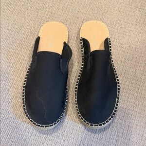 Black Espadrille Slip-On Shoes